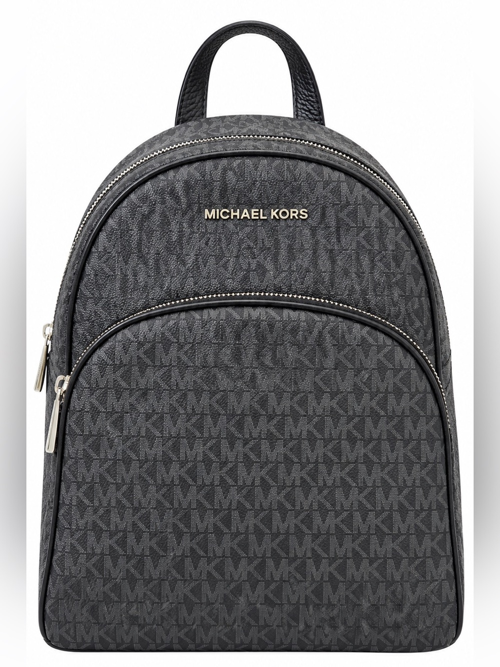 Michael Kors Black Abbey Jet Set Leather Backpack